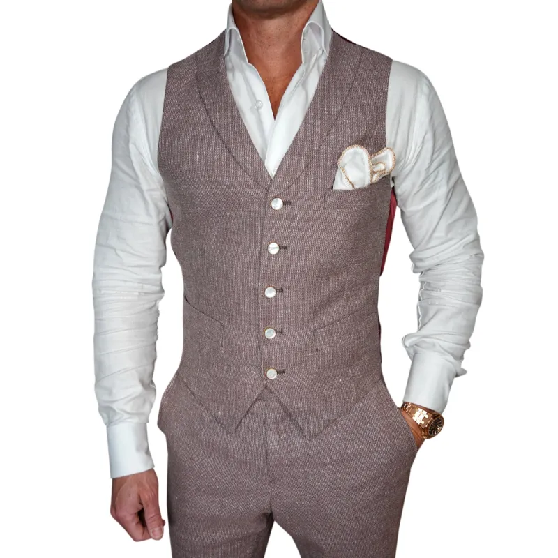 Moca Rosa Ecru Ciottoli Waistcoat @ The Vault sold by Sebastian Cruz Couture