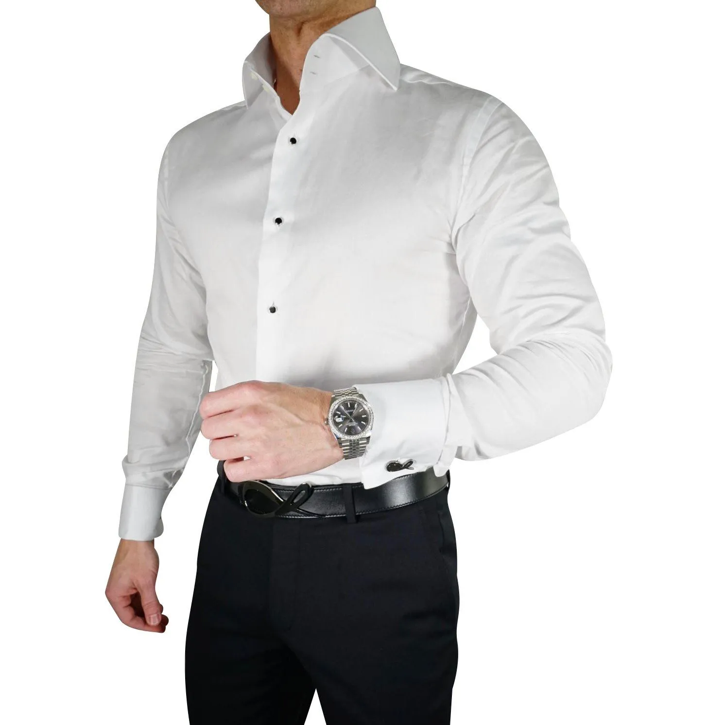 White Classico Tuxedo Shirt @ The Vault sold by Sebastian Cruz Couture