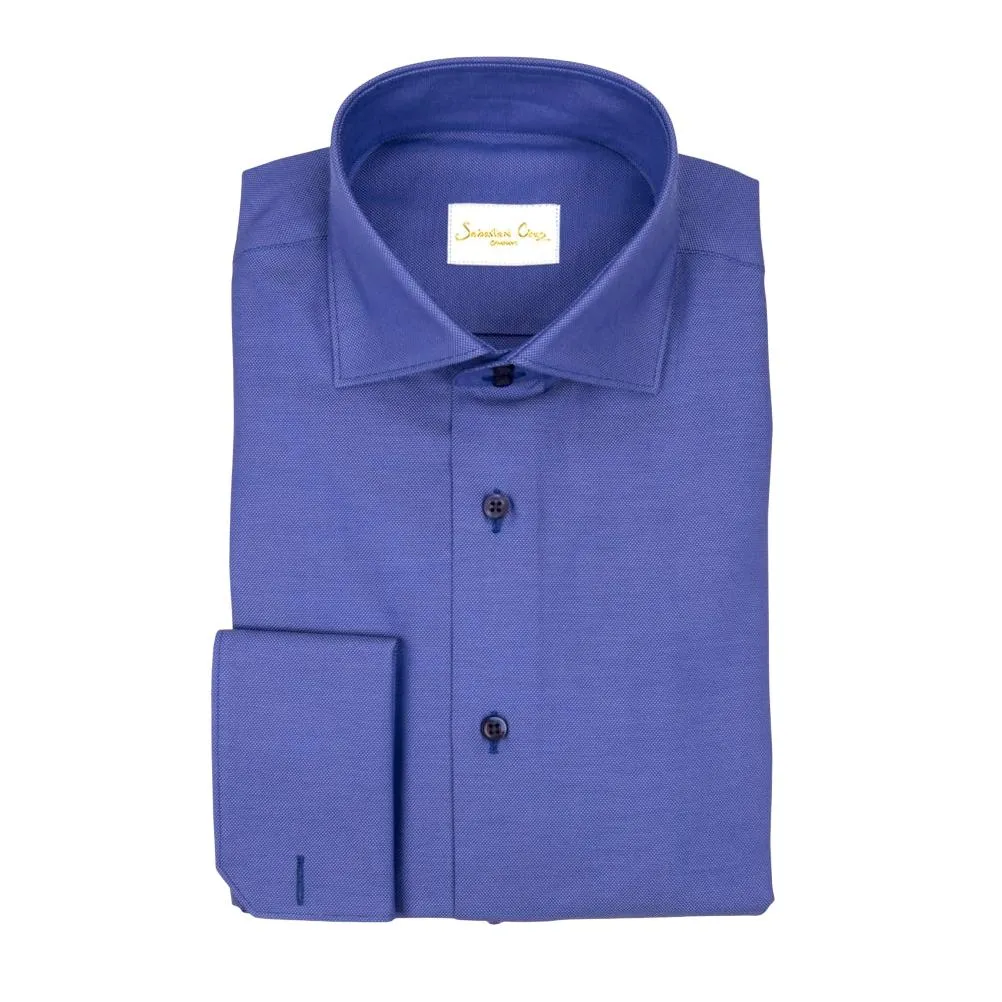Mare Blue Weavetex Dress Shirt @ The Vault sold by Sebastian Cruz Couture product image thumbnail 2