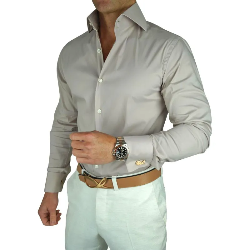 Brushed Nude Dress Shirt @ The Vault sold by Sebastian Cruz Couture