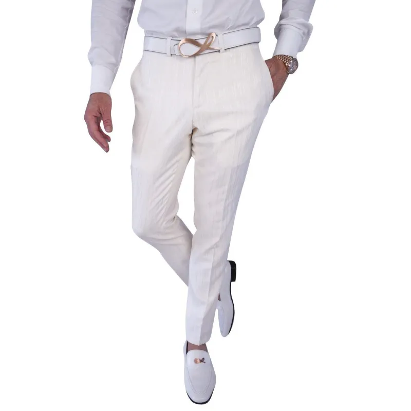 Vanilla Pennellata Trousers @ The Vault sold by Sebastian Cruz Couture