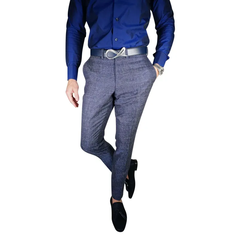 Midnight Denim Metalica Trousers @ The Vault sold by Sebastian Cruz Couture