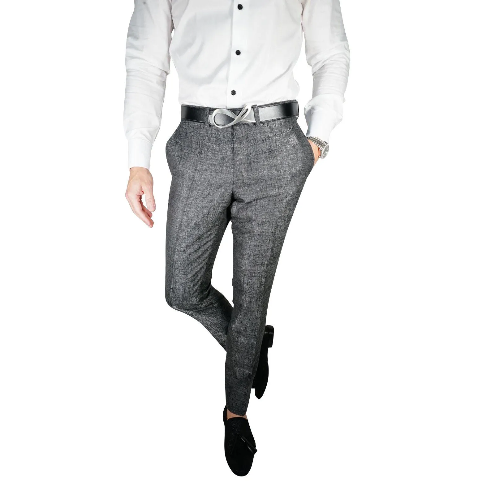 Black Metal Trousers @ The Vault sold by Sebastian Cruz Couture