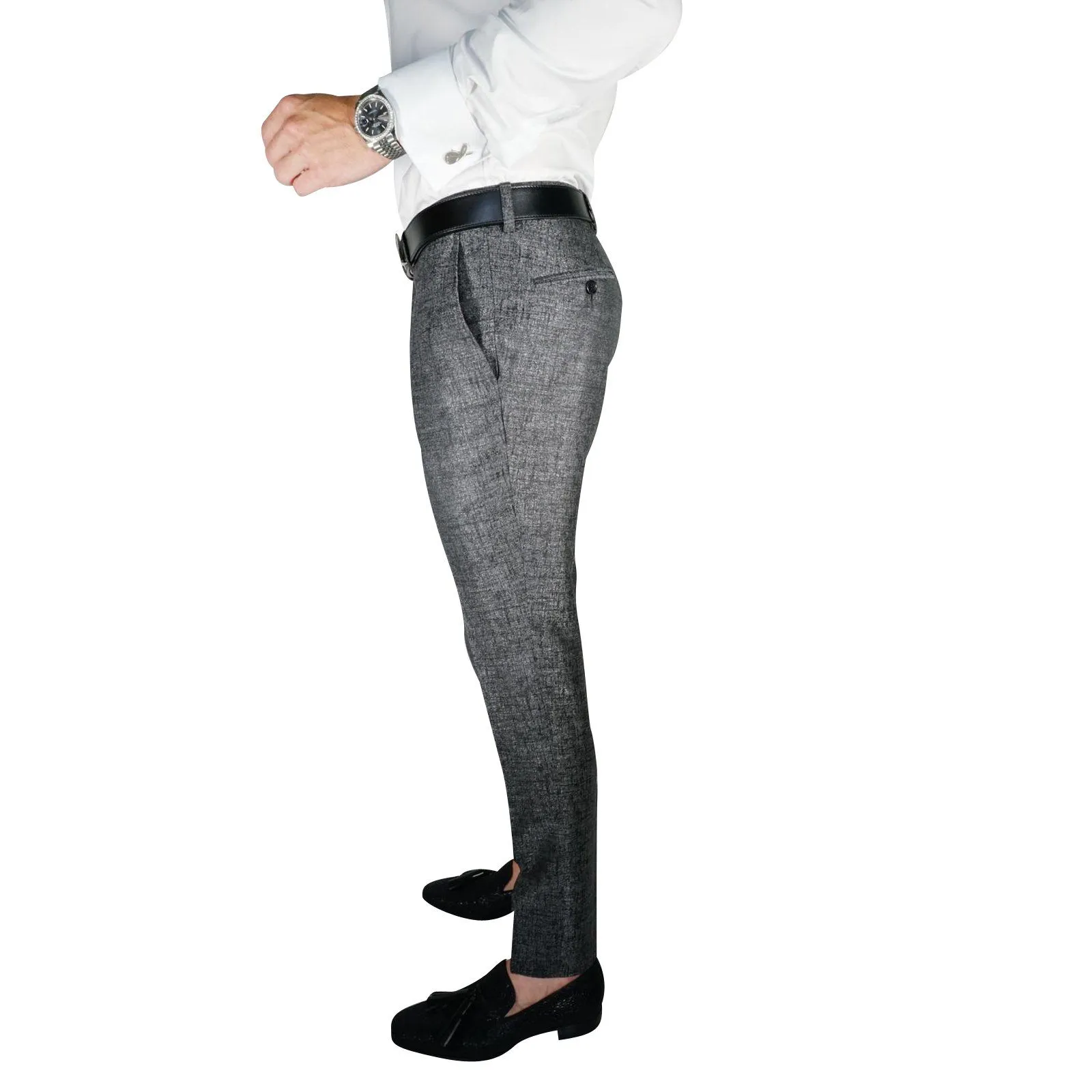 Black Metal Trousers @ The Vault sold by Sebastian Cruz Couture product image thumbnail 4