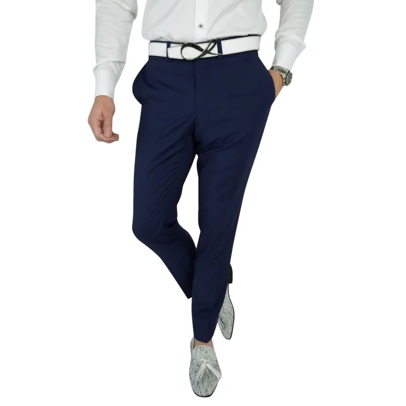 Navy Blue Trousers @ The Vault sold by Sebastian Cruz Couture