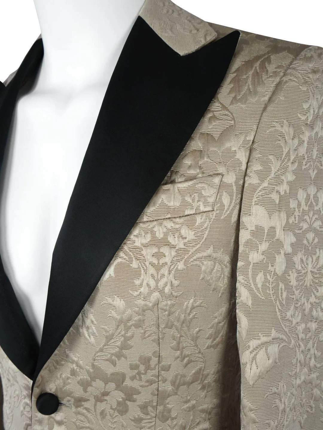 Champagne Oro Fiore and Black Jacket sold by Sebastian Cruz Couture product image thumbnail 5