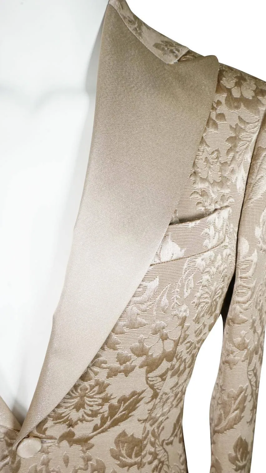 Champagne Oro Fiore Jacket sold by Sebastian Cruz Couture product image thumbnail 4