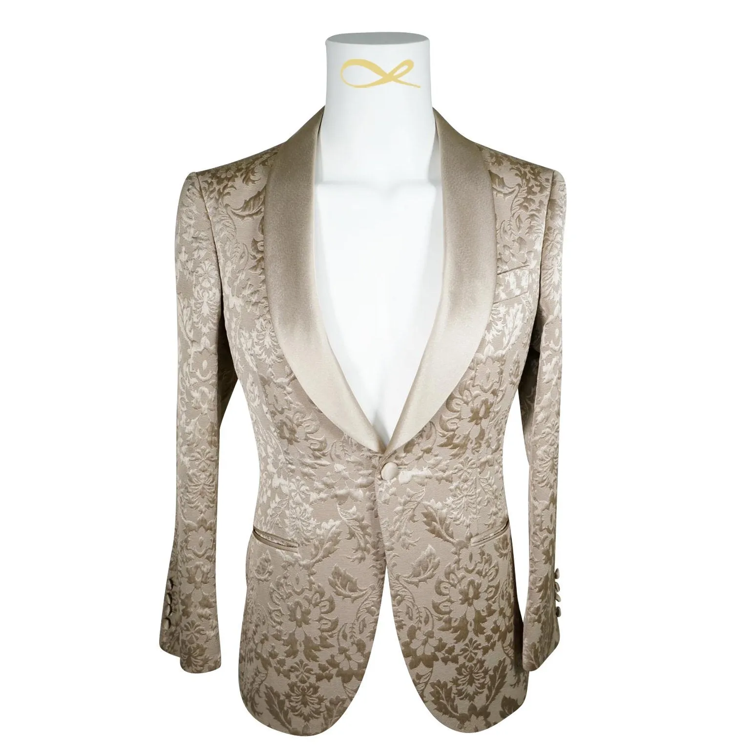 Champagne Oro Fiore Dinner Jacket sold by Sebastian Cruz Couture product image thumbnail 4