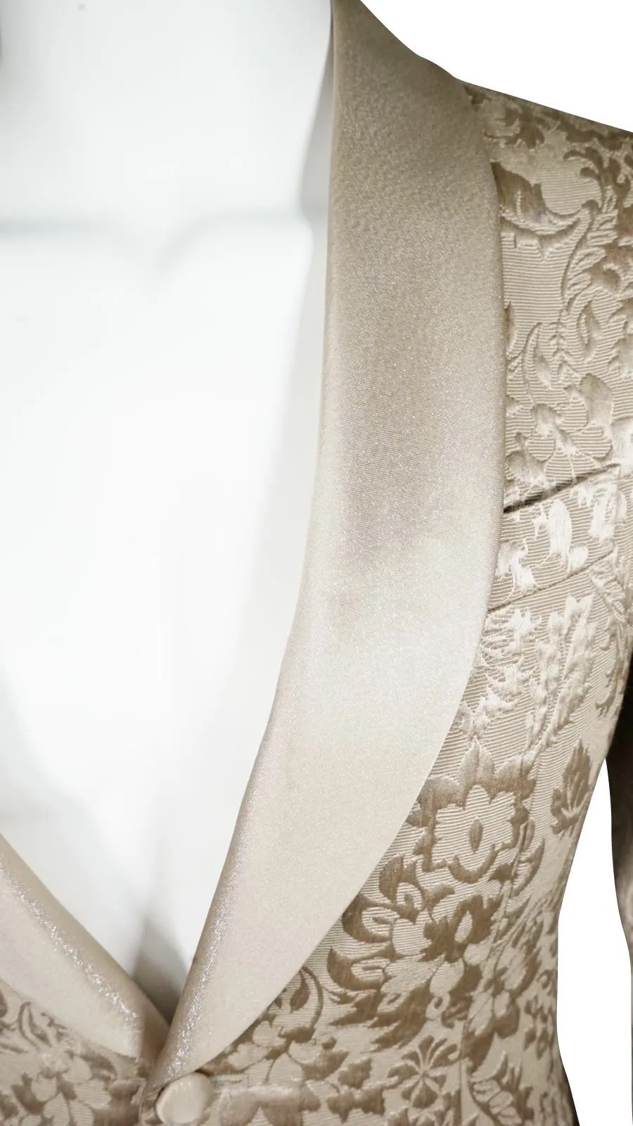 Champagne Oro Fiore Dinner Jacket sold by Sebastian Cruz Couture product image thumbnail 5