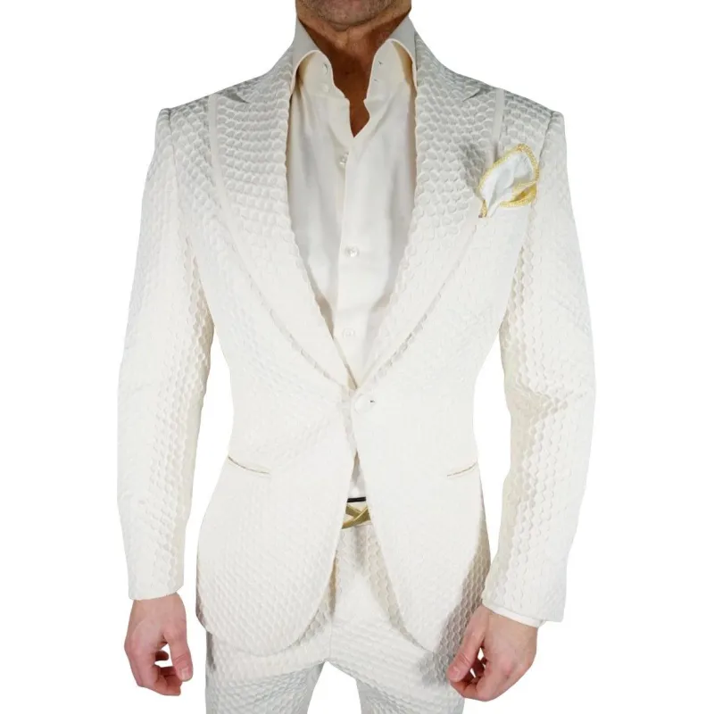 Vaniglia Honeycomb Bold Jacket sold by Sebastian Cruz Couture