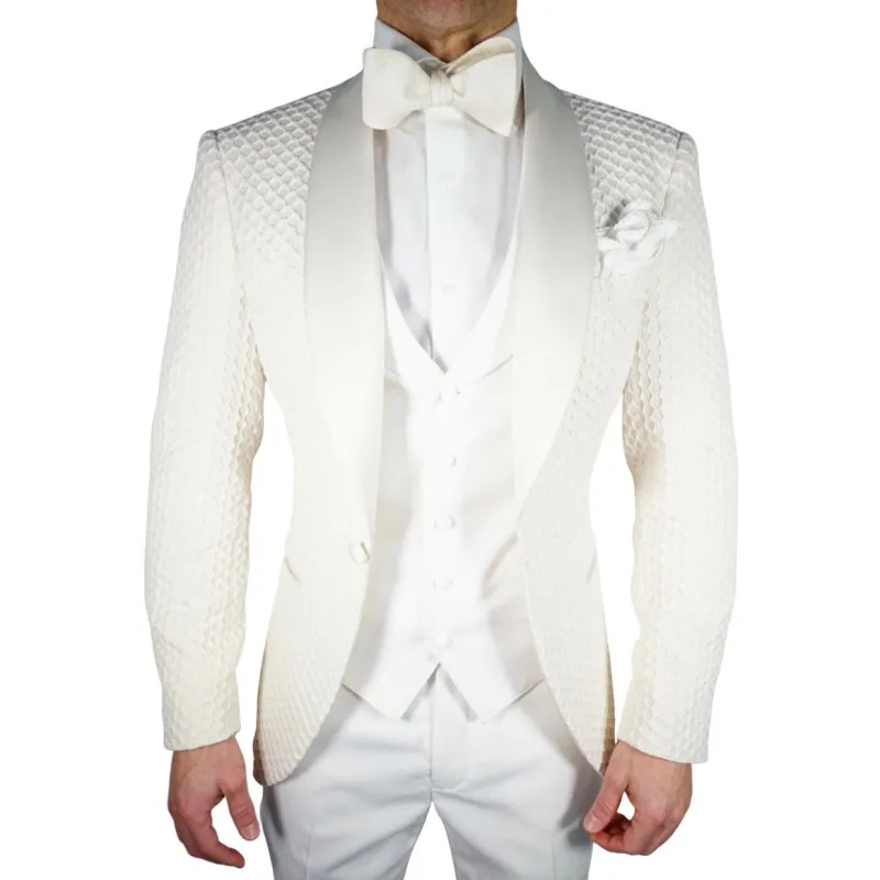 Vaniglia Honeycomb Dinner Jacket sold by Sebastian Cruz Couture