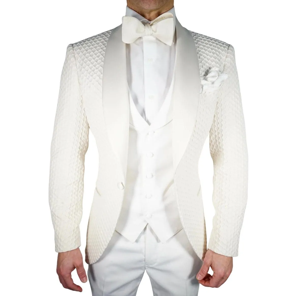 Vaniglia Honeycomb Dinner Jacket sold by Sebastian Cruz Couture