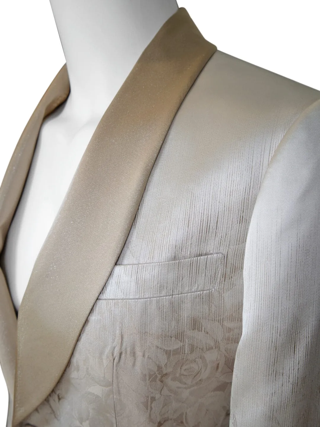 Champagne Sateen Ombre Dinner Jacket sold by Sebastian Cruz Couture product image thumbnail 5