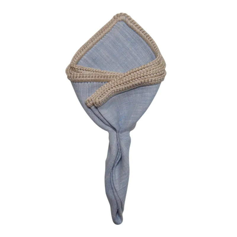 Stone Wash Denim With Wheat Signature Border sold by Sebastian Cruz Couture