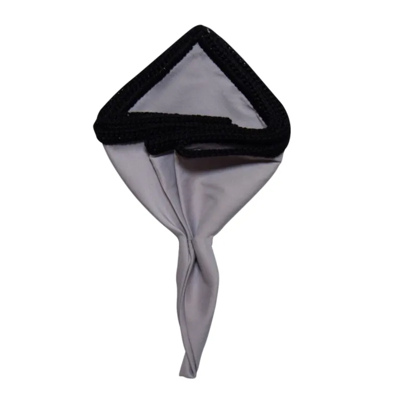 Cloud Gray Poplin With Black Signature Border sold by Sebastian Cruz Couture