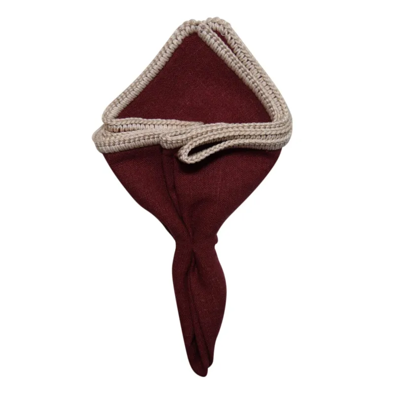 Ruby Red with Wheat Signature Border sold by Sebastian Cruz Couture