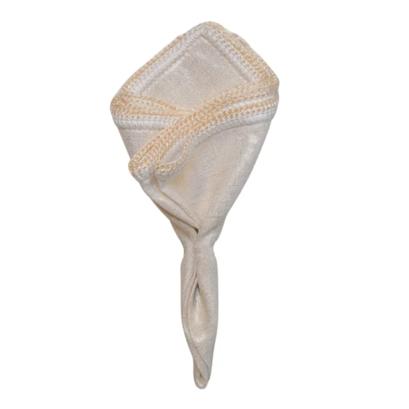 Golden Latte With White And Ivory Flake Border sold by Sebastian Cruz Couture