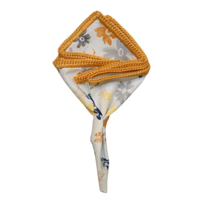 Multi Marigold With Mustard Yellow Signature Border sold by Sebastian Cruz Couture