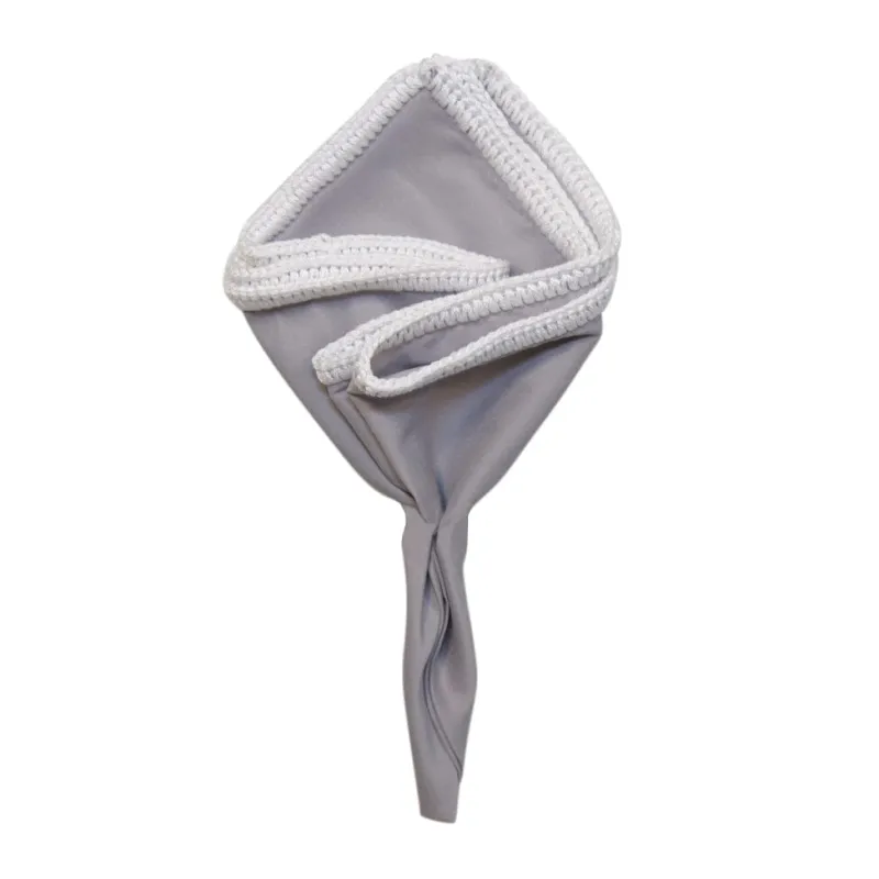 Cloud Gray Poplin With White Signature Border sold by Sebastian Cruz Couture