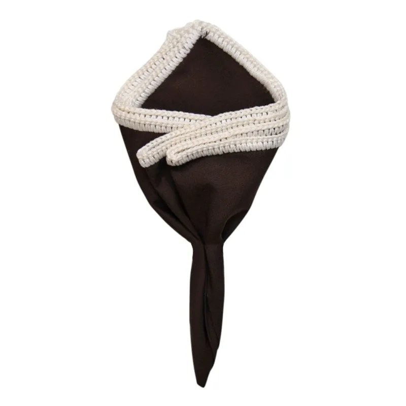 Chocolate Brown With White Signature Border sold by Sebastian Cruz Couture