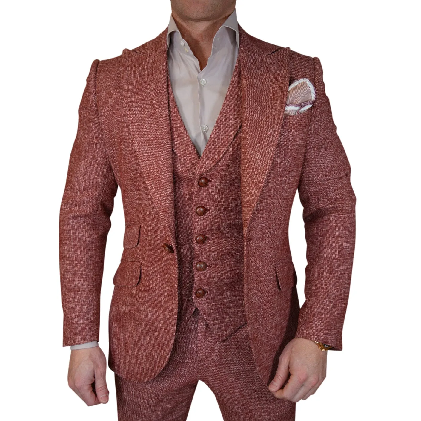 Currant Lino Tweed Jacket sold by Sebastian Cruz Couture