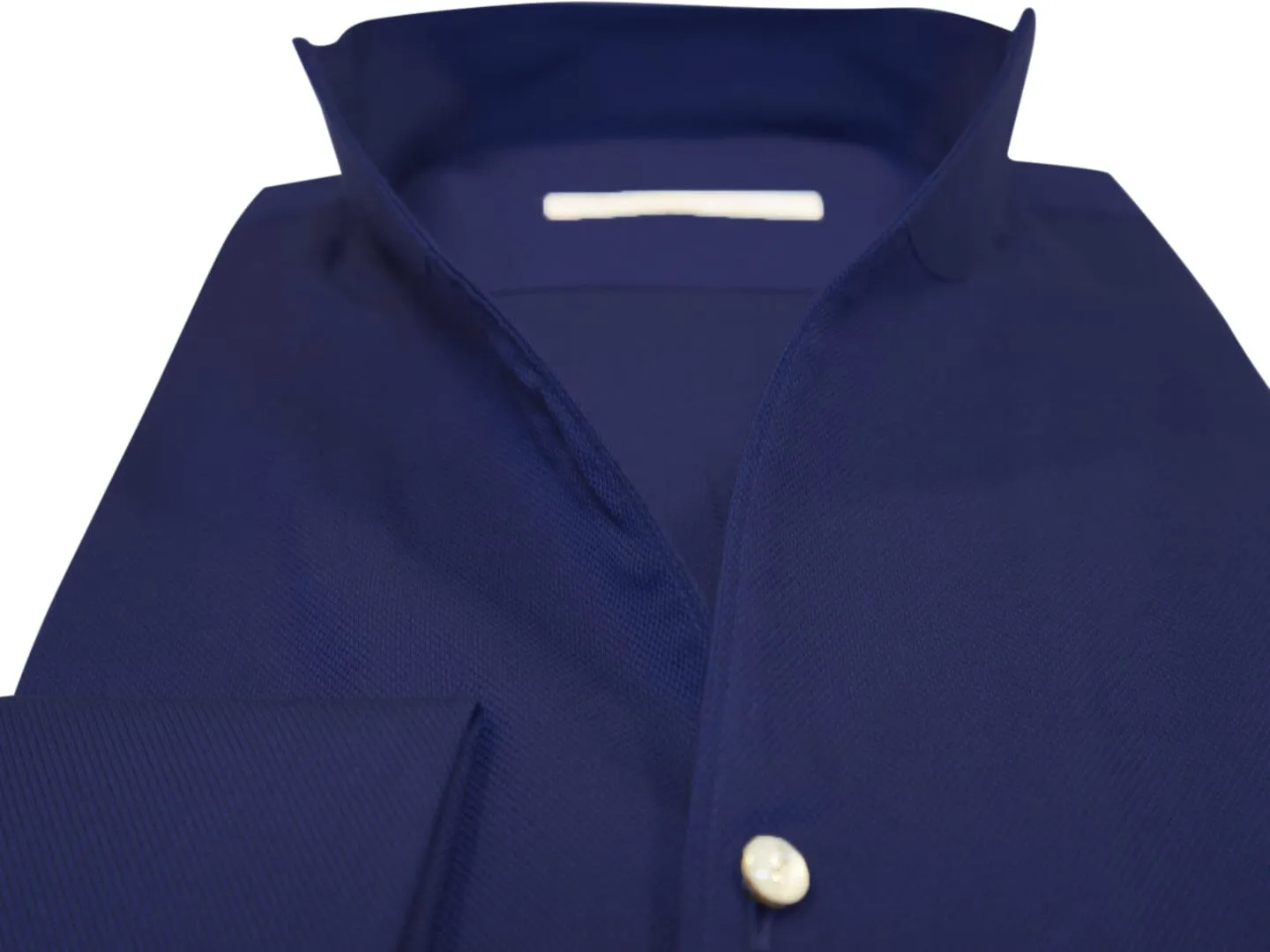 Blu Birdseye Solopezzo Dress Shirt sold by Sebastian Cruz Couture product image thumbnail 4