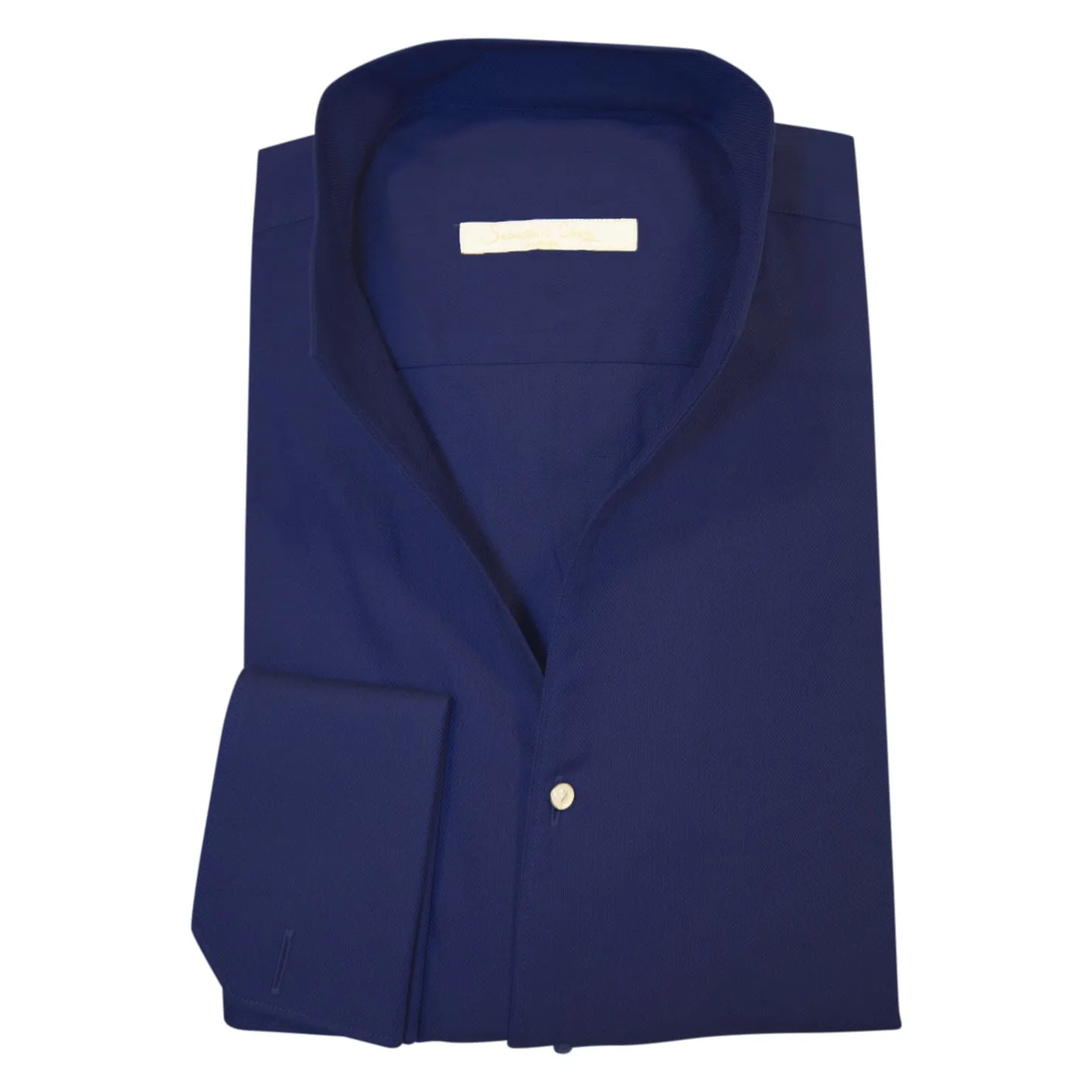 Blu Birdseye Solopezzo Dress Shirt sold by Sebastian Cruz Couture product image thumbnail 2