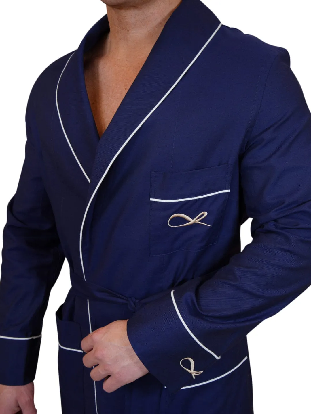 Rejuvenate Bathrobe In Navy sold by Sebastian Cruz Couture product image thumbnail 2