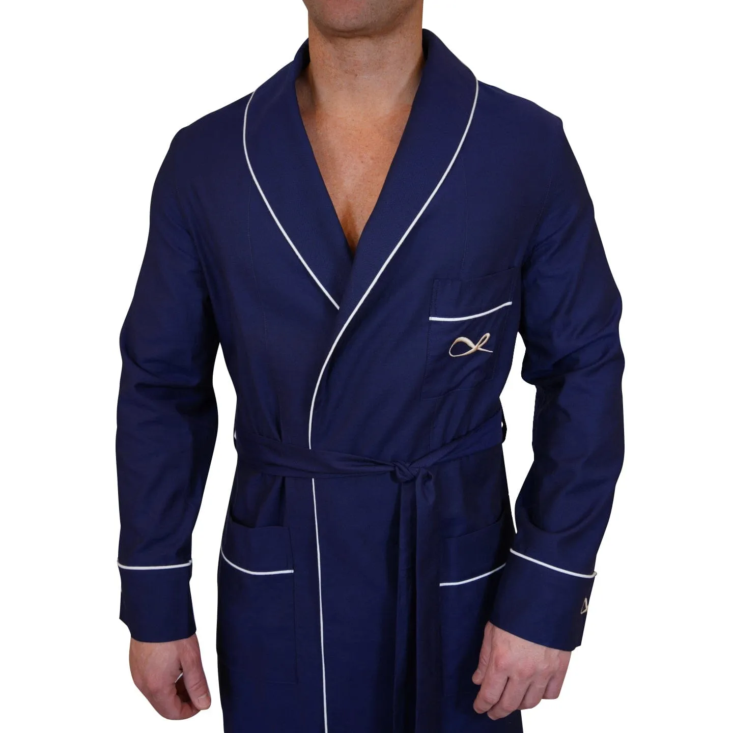 Rejuvenate Bathrobe In Navy sold by Sebastian Cruz Couture