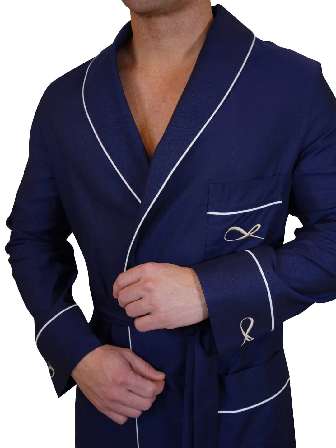 Rejuvenate Bathrobe In Navy sold by Sebastian Cruz Couture product image thumbnail 3
