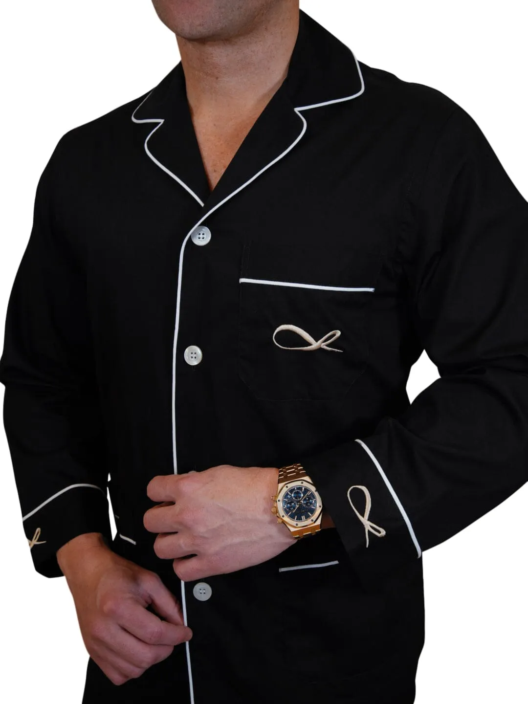 Rejuvenate Collection Pajama Set In Black sold by Sebastian Cruz Couture