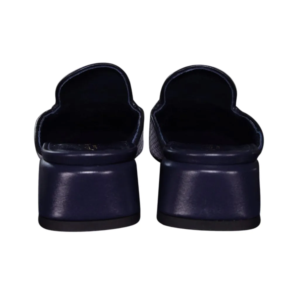 Cobalt Tweed Tessere Gold Slipper sold by Sebastian Cruz Couture product image thumbnail 5