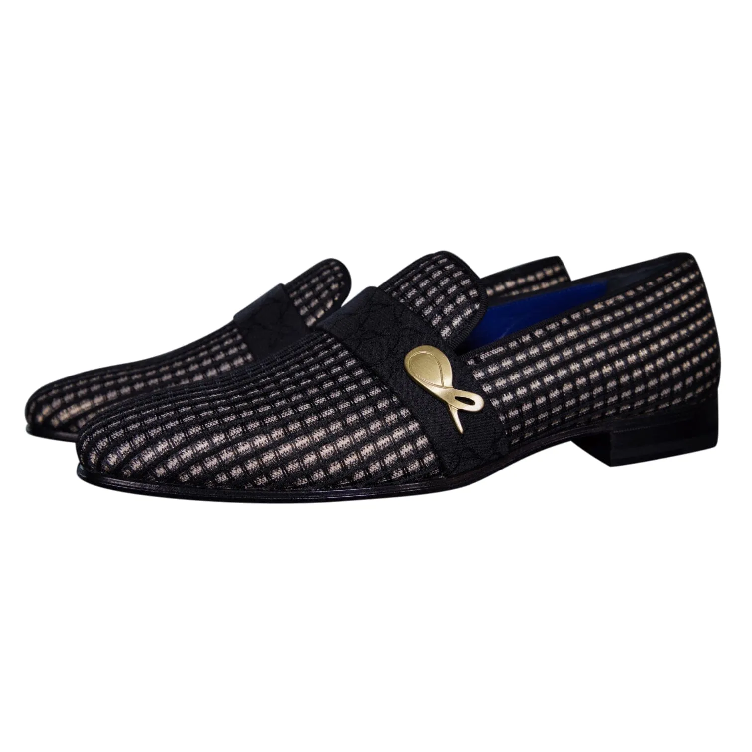 Black Oro Waffle Gold Loafer sold by Sebastian Cruz Couture product image thumbnail 3