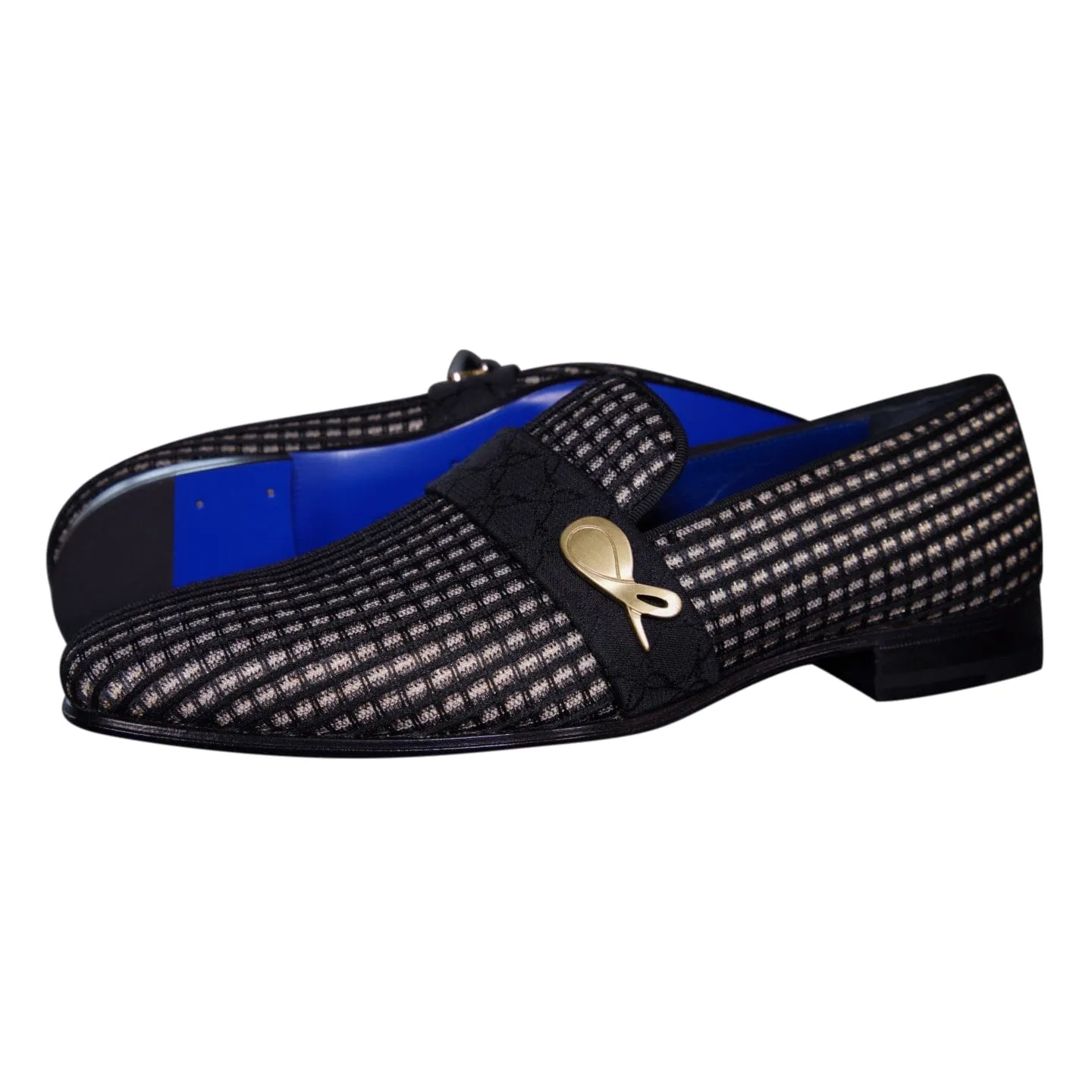 Black Oro Waffle Gold Loafer sold by Sebastian Cruz Couture product image thumbnail 2