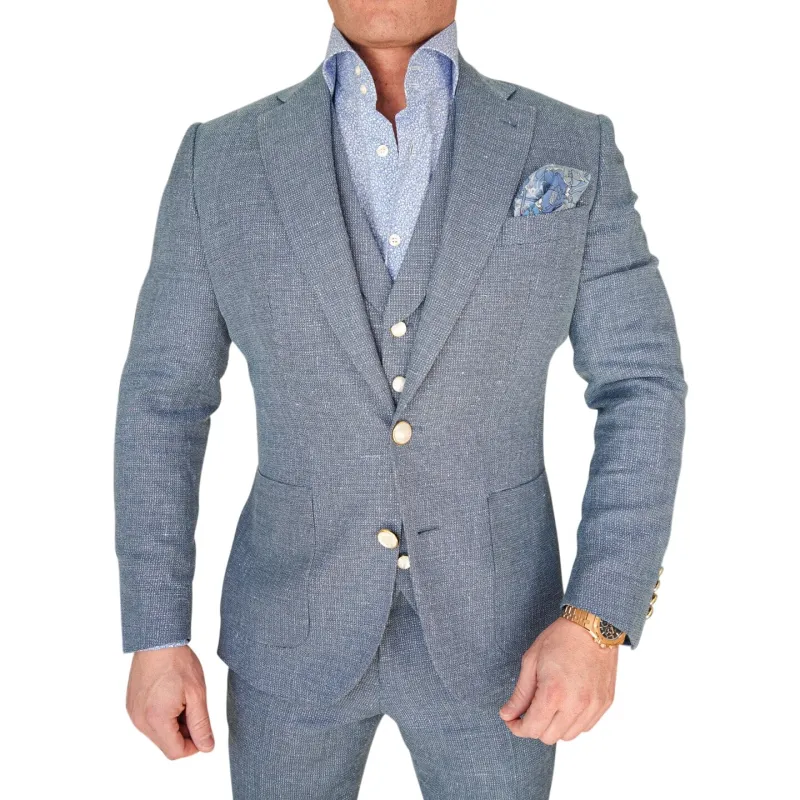 Cerulean Tweed Jacket sold by Sebastian Cruz Couture