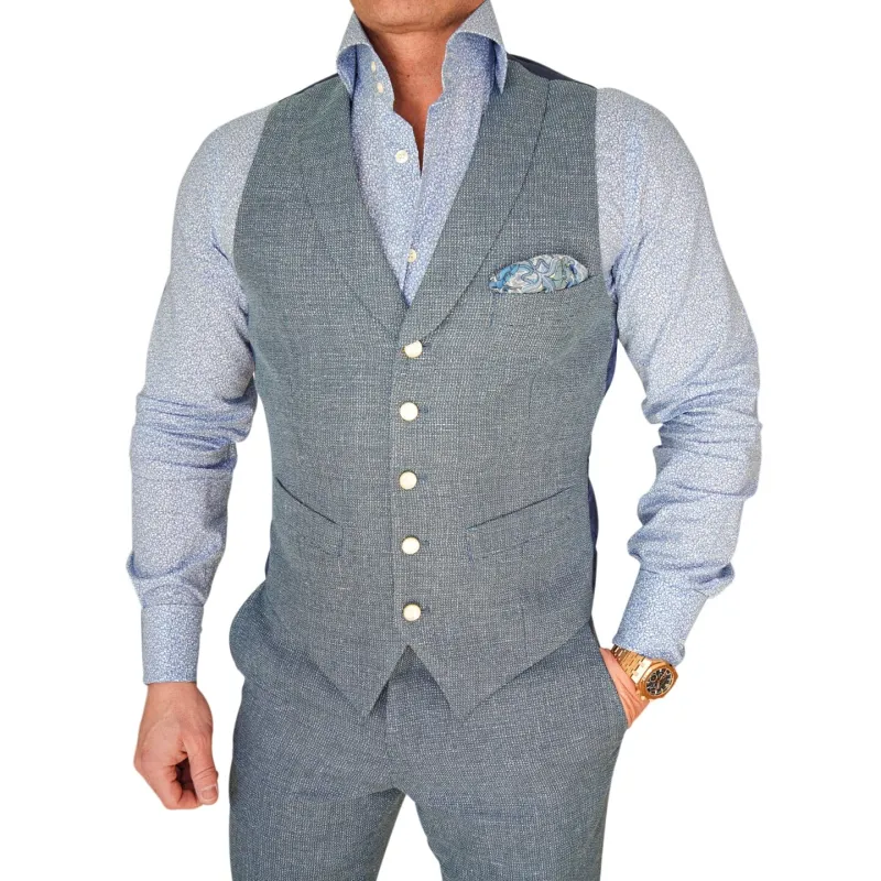 Cerulean Ciottoli Waistcoat sold by Sebastian Cruz Couture