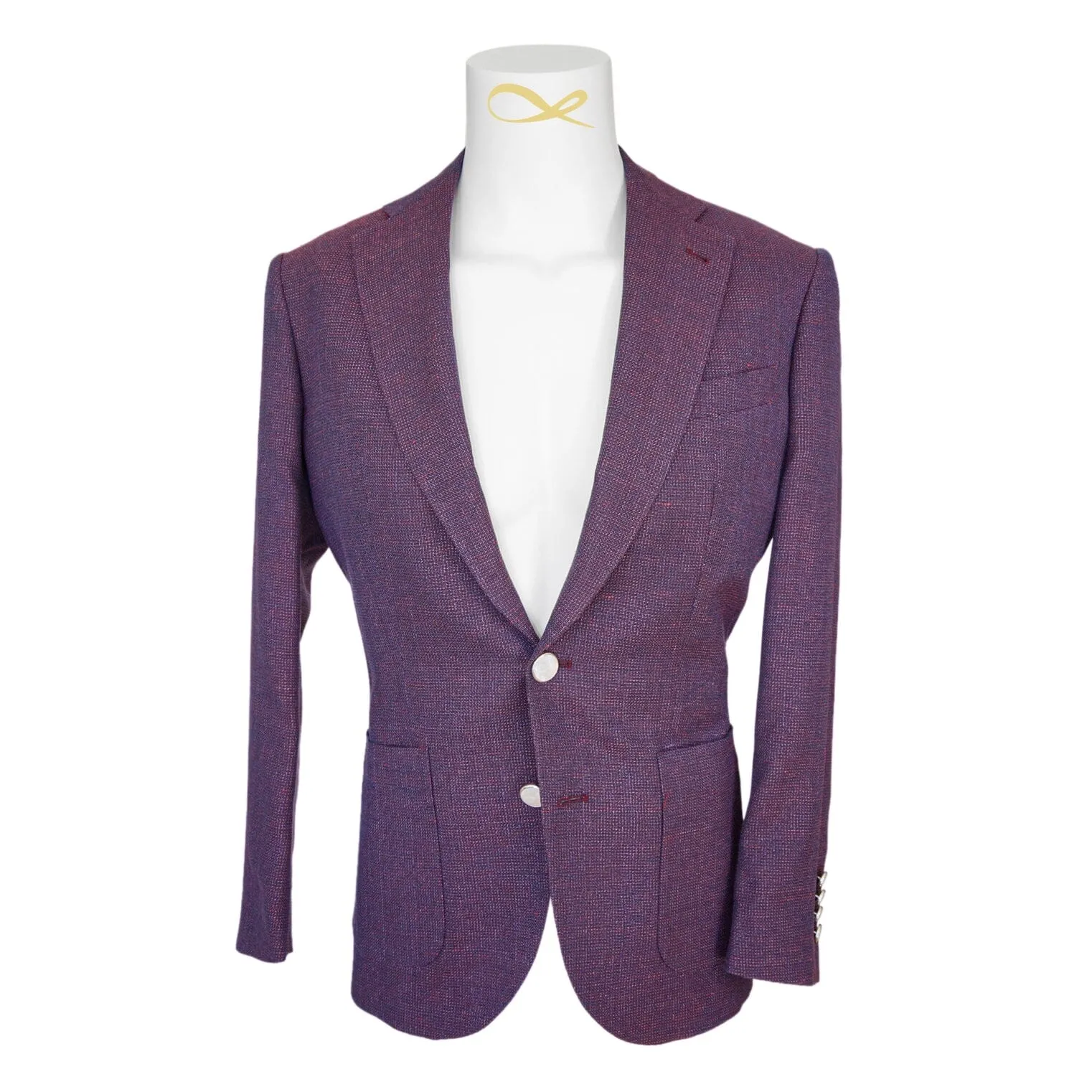 Aubergine Tweed Jacket sold by Sebastian Cruz Couture product image thumbnail 4