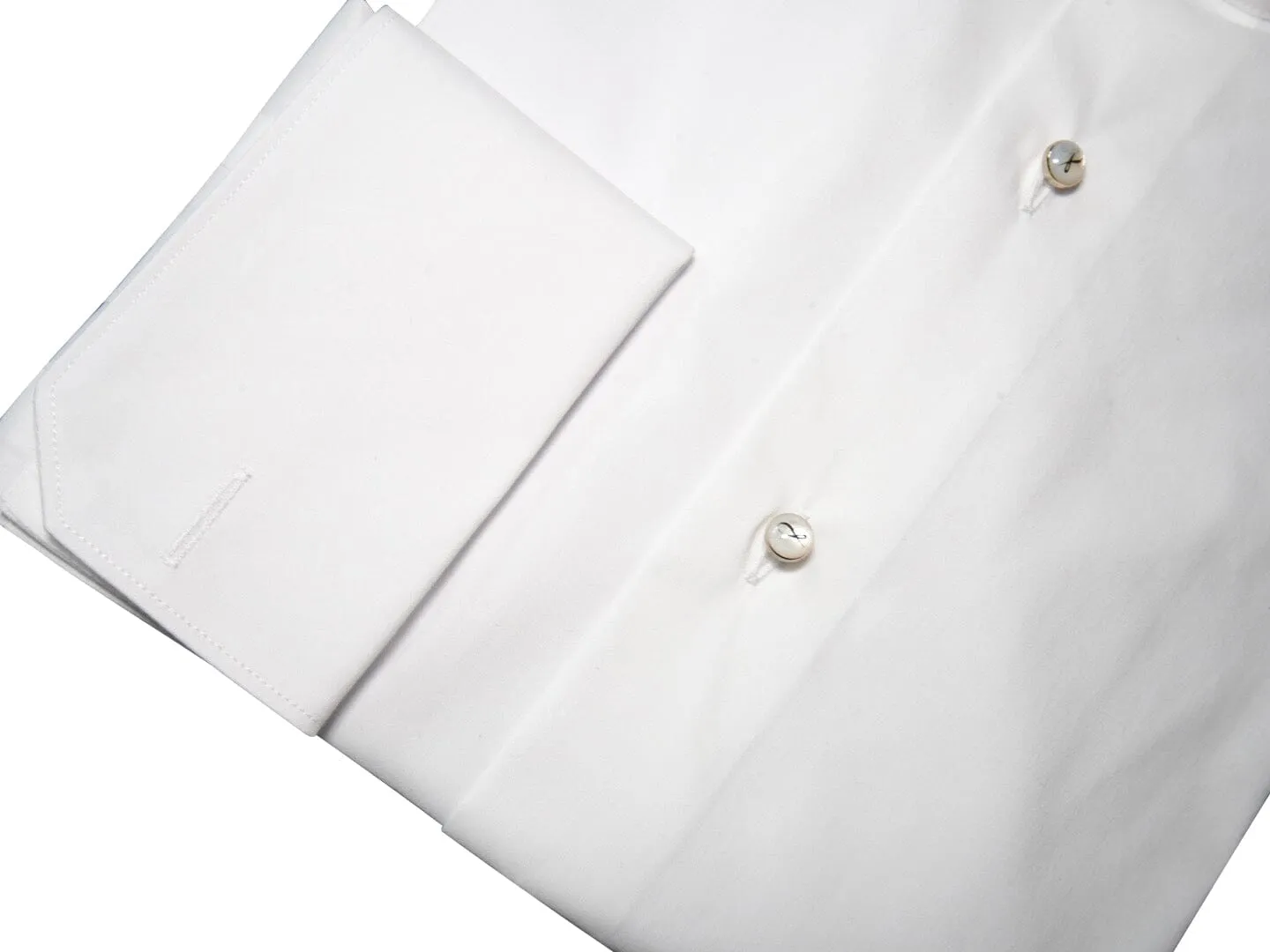 White Classico Signature Gold Tuxedo Shirt sold by Sebastian Cruz Couture product image thumbnail 4