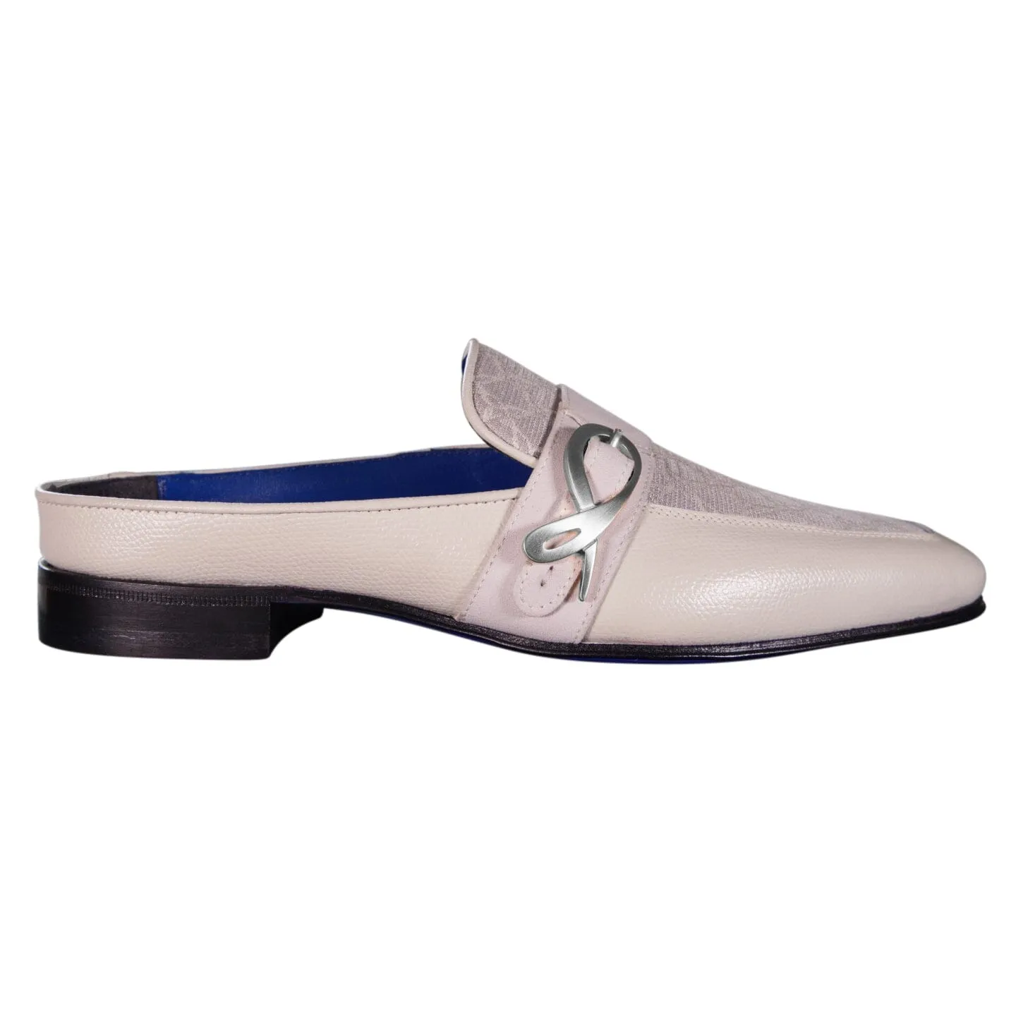 Tortora Logo With Silver Hardware Leather Slippers sold by Sebastian Cruz Couture product image thumbnail 4