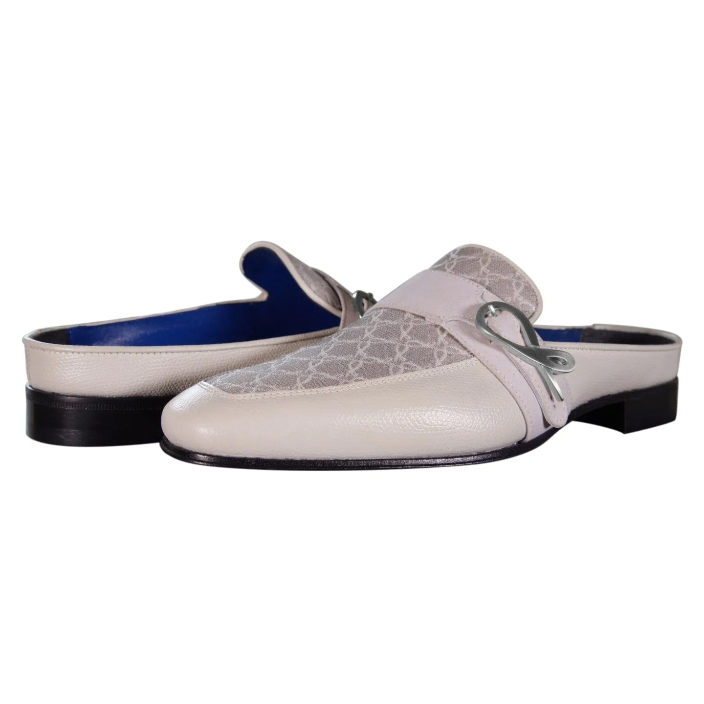 Tortora Logo With Silver Hardware Leather Slippers sold by Sebastian Cruz Couture product image thumbnail 3