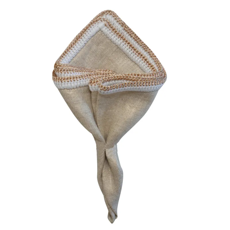 Golden Wheat With White And Sandstone Flake Border sold by Sebastian Cruz Couture