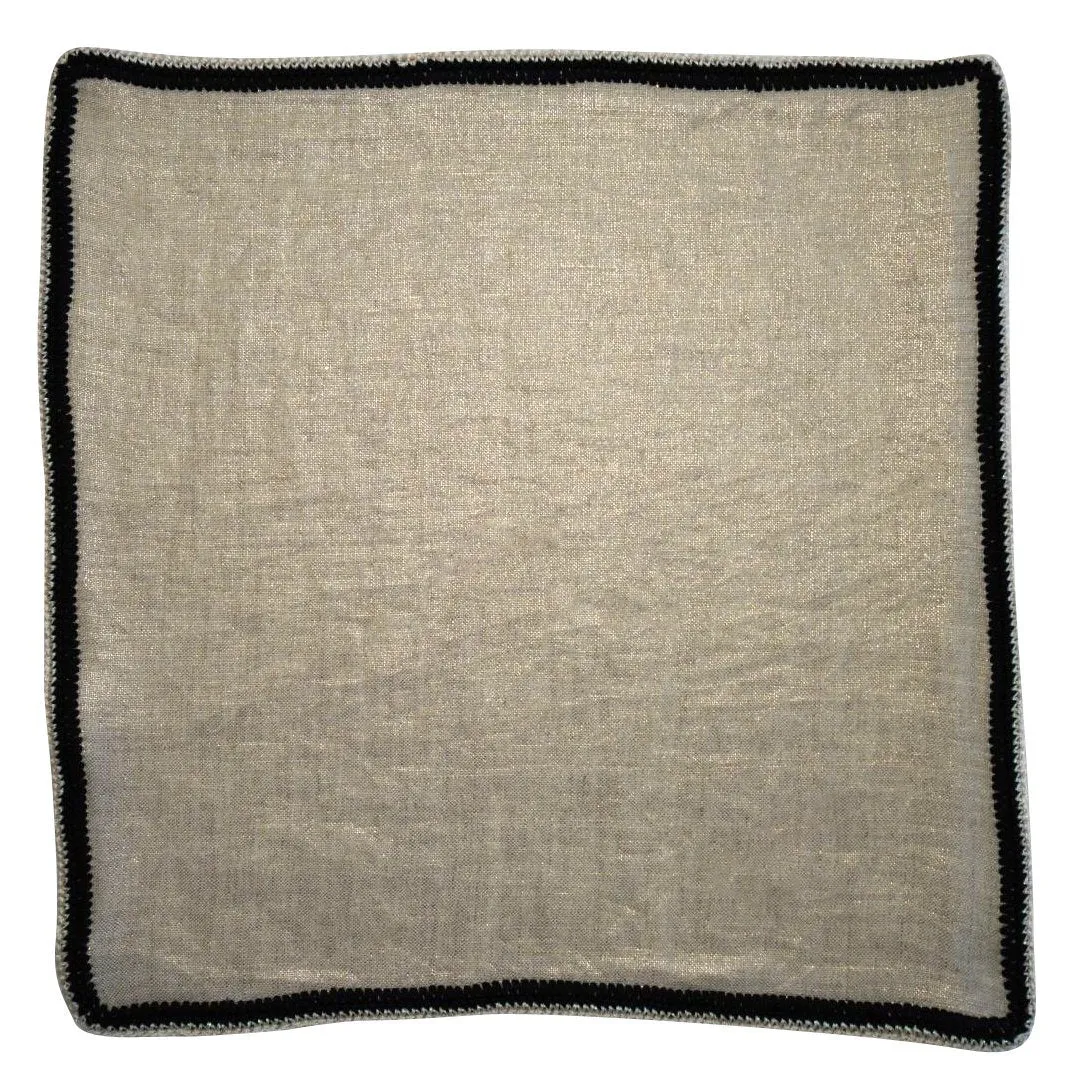 Golden Wheat With Black And Ivory Flake Border sold by Sebastian Cruz Couture product image thumbnail 2