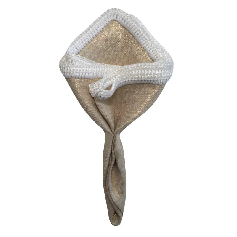 Golden Wheat With White And Snow Flake Border sold by Sebastian Cruz Couture