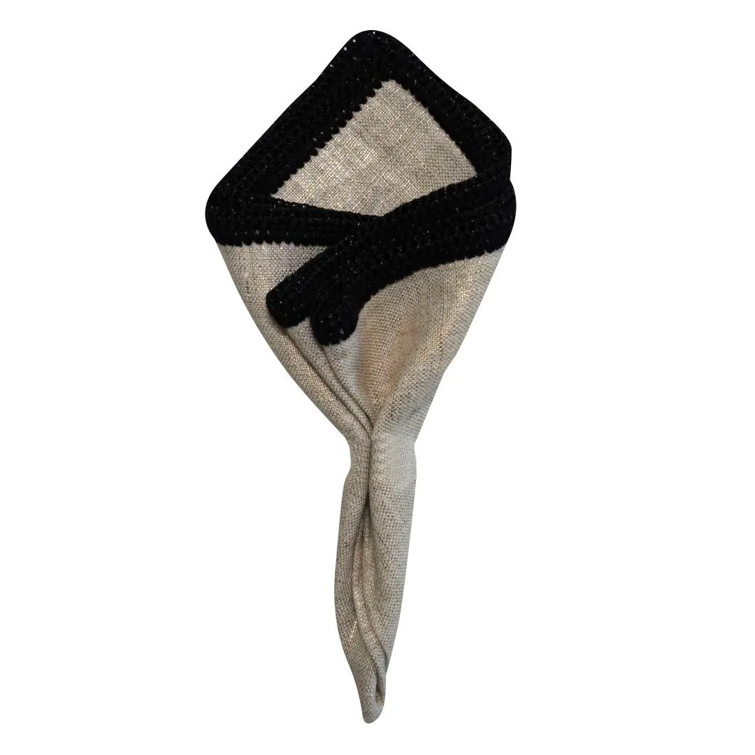 Golden Wheat With Black And Black Flake Border sold by Sebastian Cruz Couture