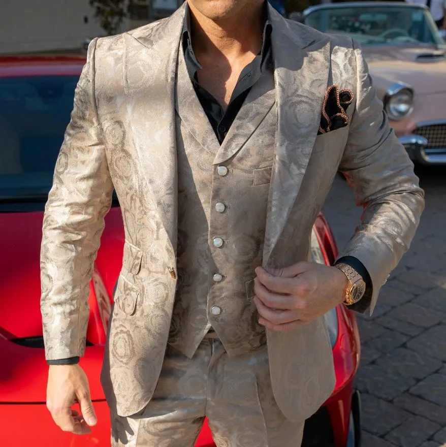 Champagne Rosa Jacket sold by Sebastian Cruz Couture product image thumbnail 2