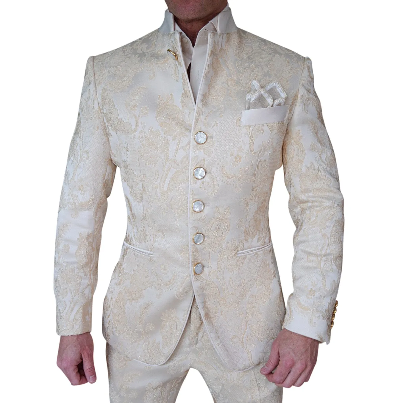 Oro Vittoriana Mandani Jacket sold by Sebastian Cruz Couture