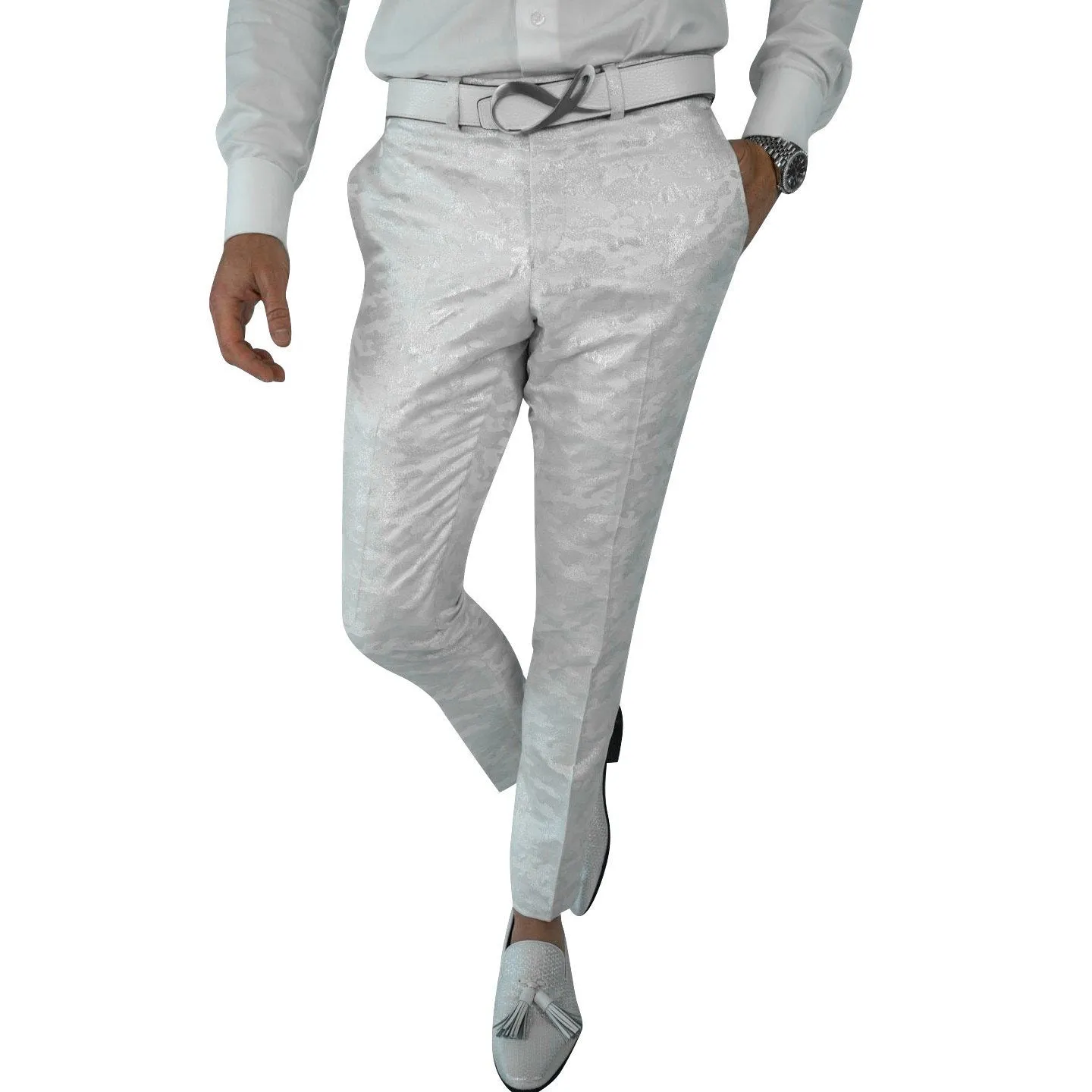 Sterling Camo Trousers sold by Sebastian Cruz Couture