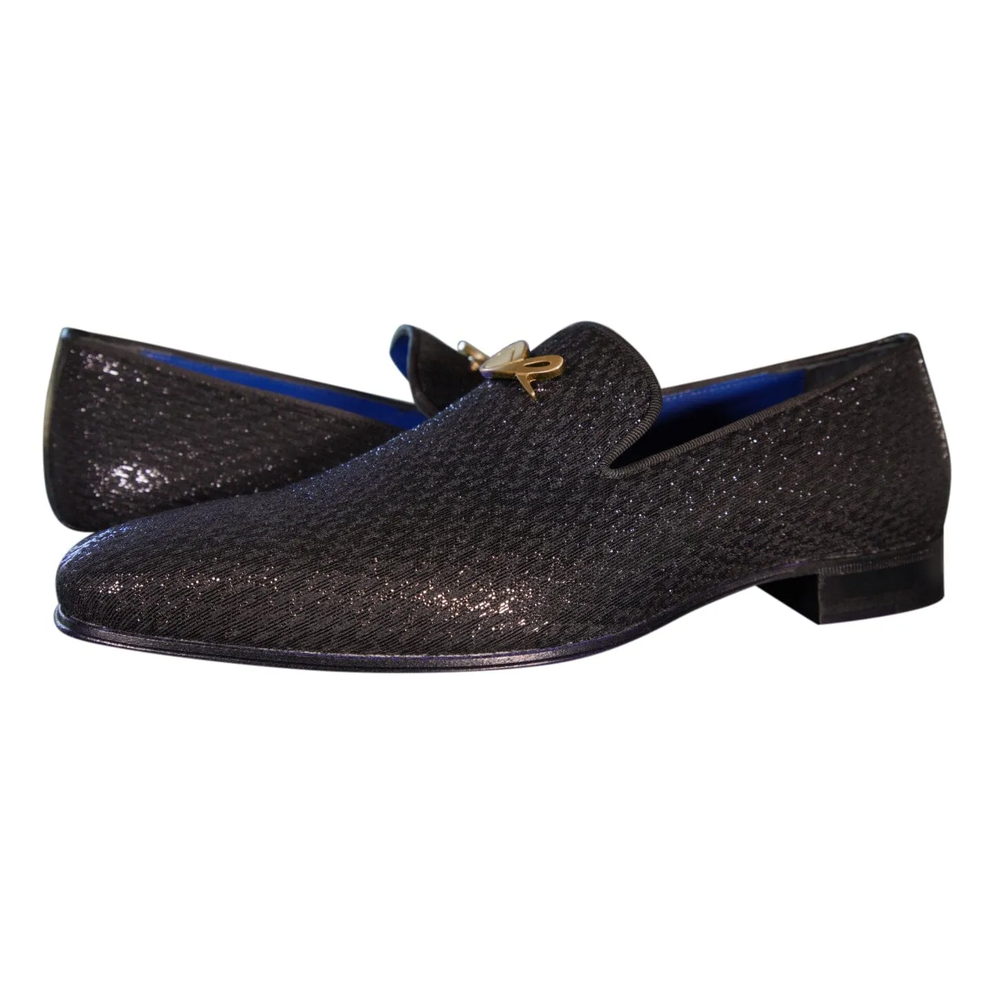 Black Diamante With Yellow Gold Hardware Loafer sold by Sebastian Cruz Couture product image thumbnail 4