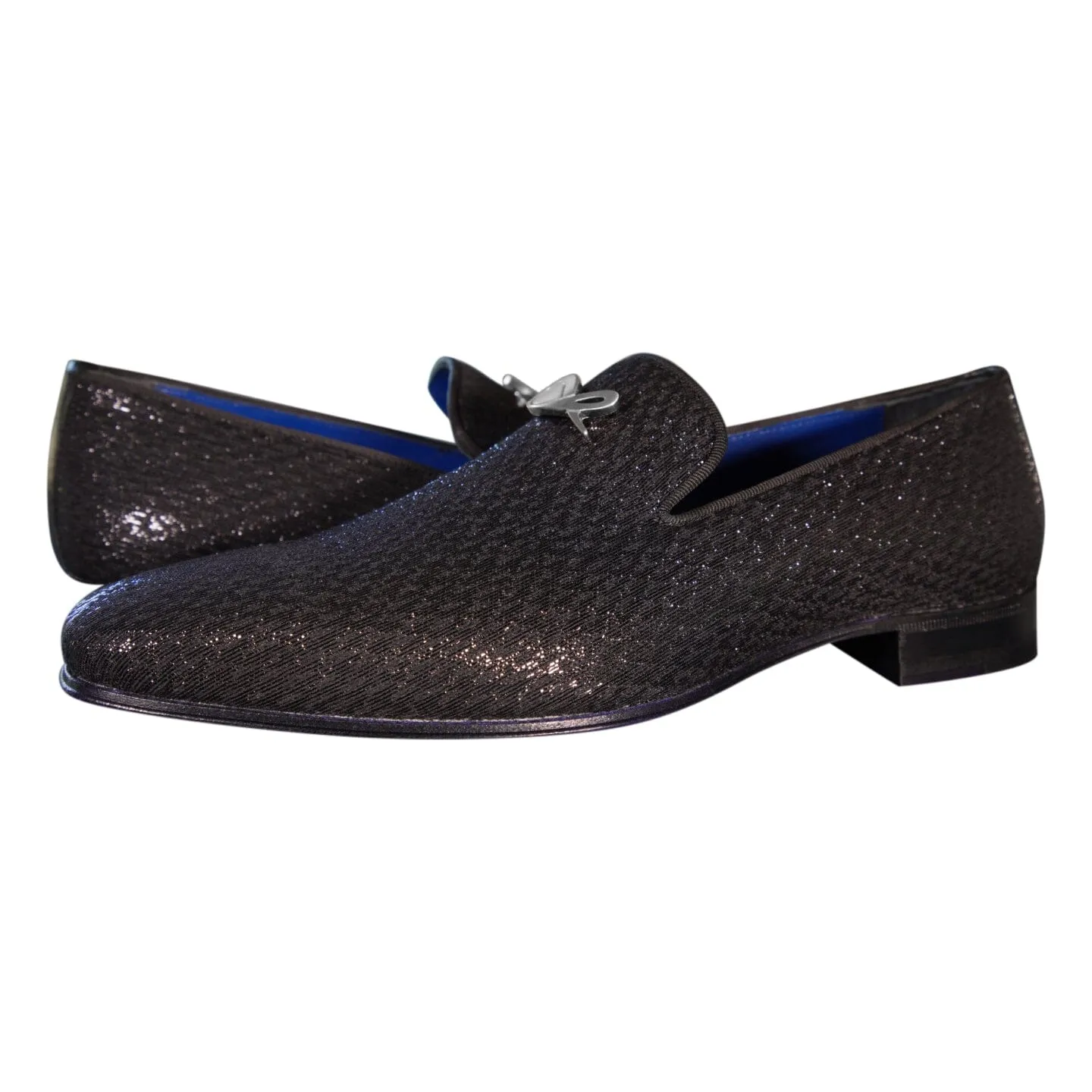 Black Diamante With Silver Hardware Loafer sold by Sebastian Cruz Couture product image thumbnail 4