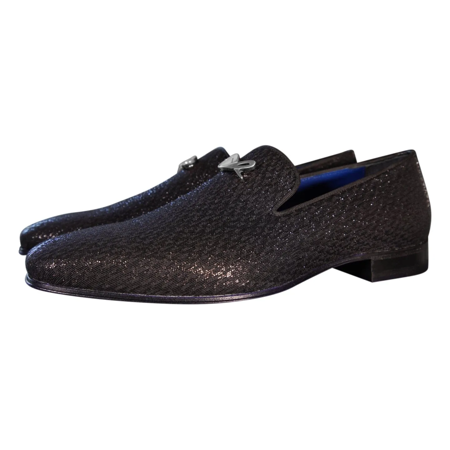 Black Diamante With Silver Hardware Loafer sold by Sebastian Cruz Couture product image thumbnail 3